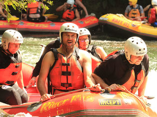 Leading Edge team white water rafting