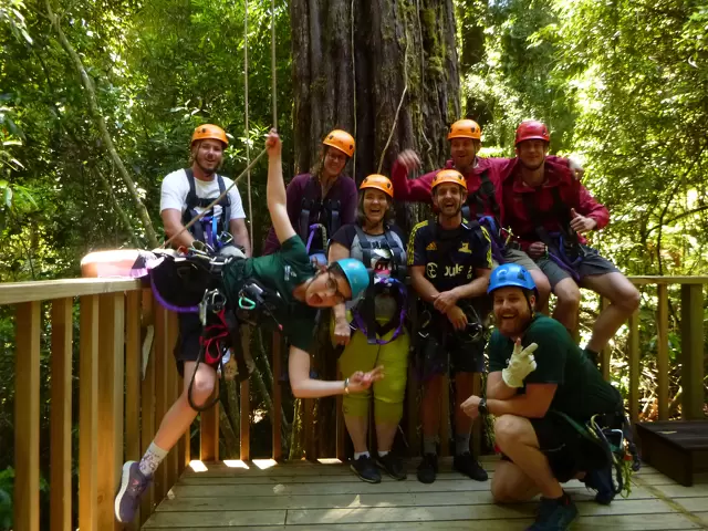 Team photo at high ropes course